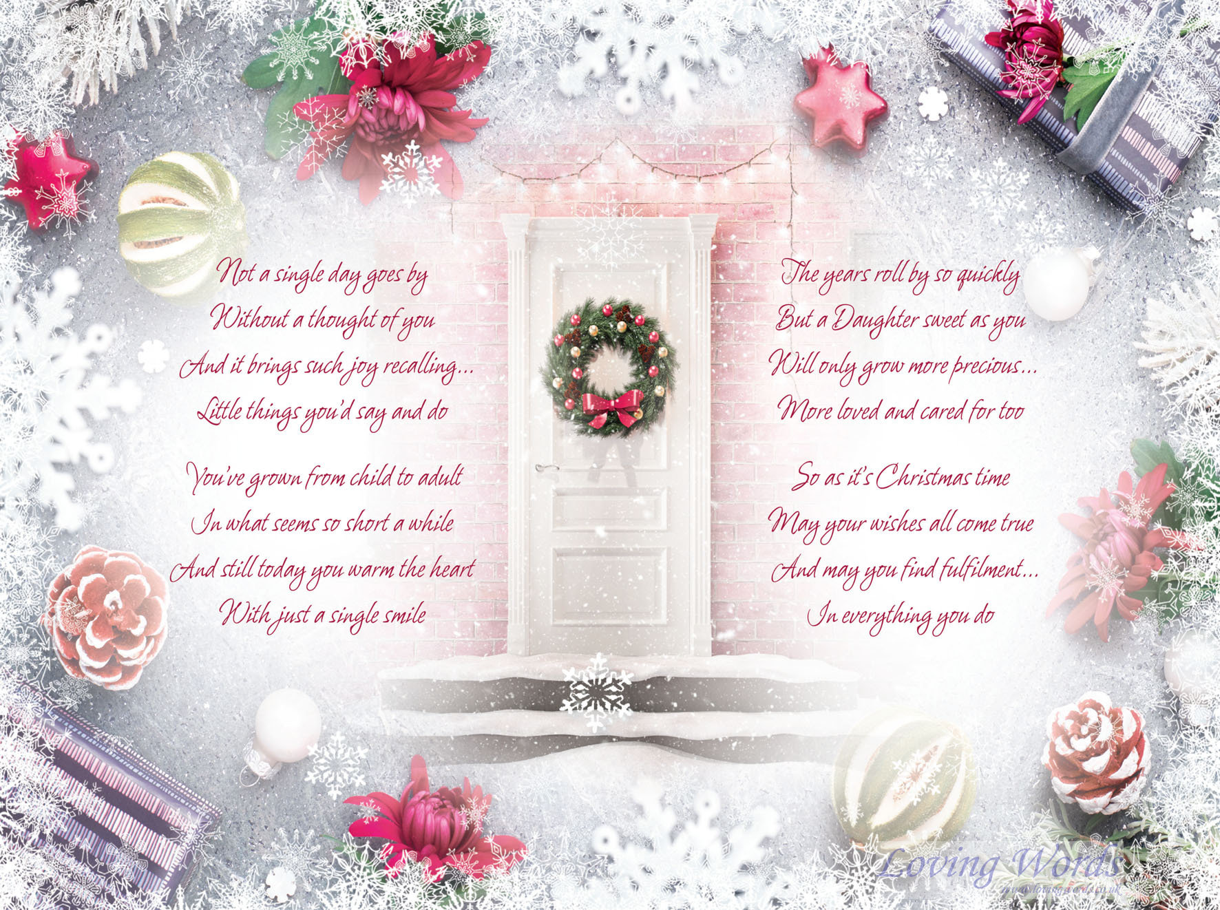 Special Daughter with Love at Christmas | Greeting Cards by Loving Words