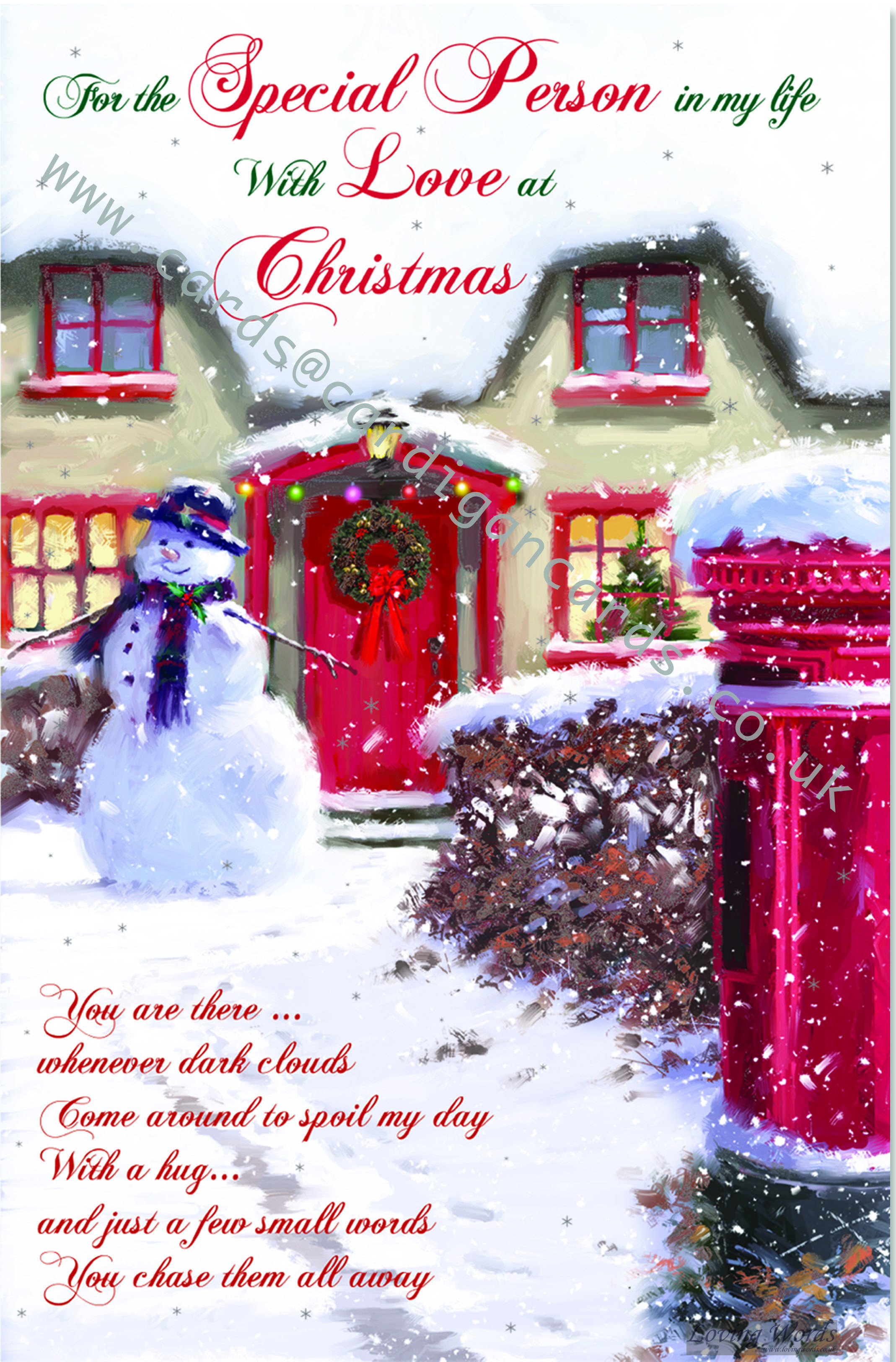 Special Person At Christmas Greeting Cards By Loving Words