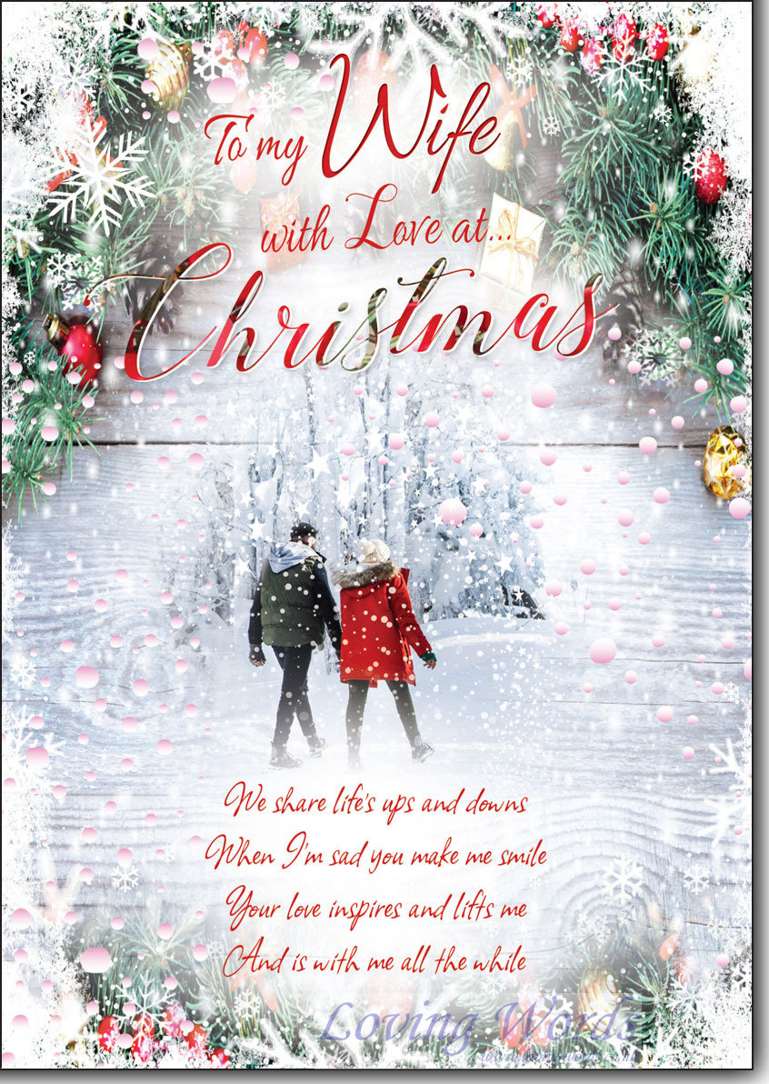 Wife With Love At Christmas Greeting Cards By Loving Words