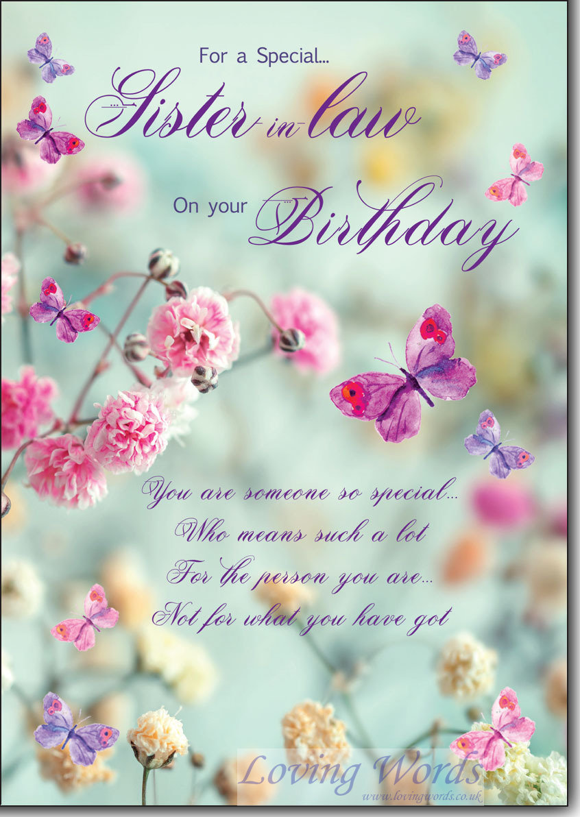 Special Sister In Law On Your Birthday Greeting Cards By Loving Words