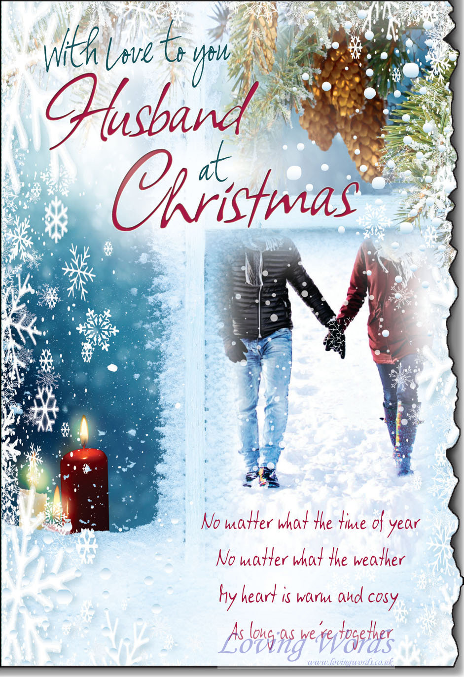 Husband At Christmas Greeting Cards By Loving Words