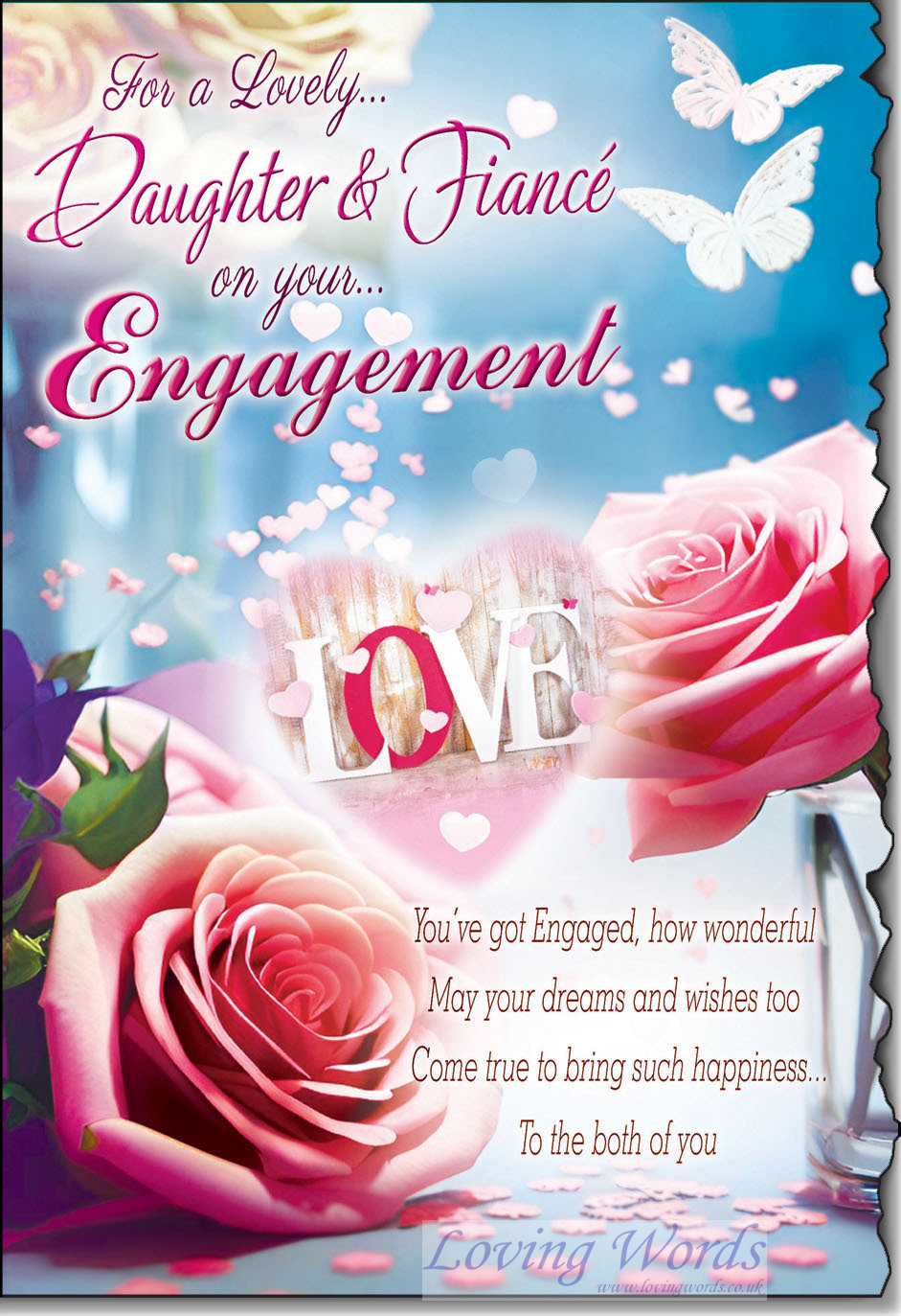 Engagement Daughter Fiance Greeting Cards By Loving Words