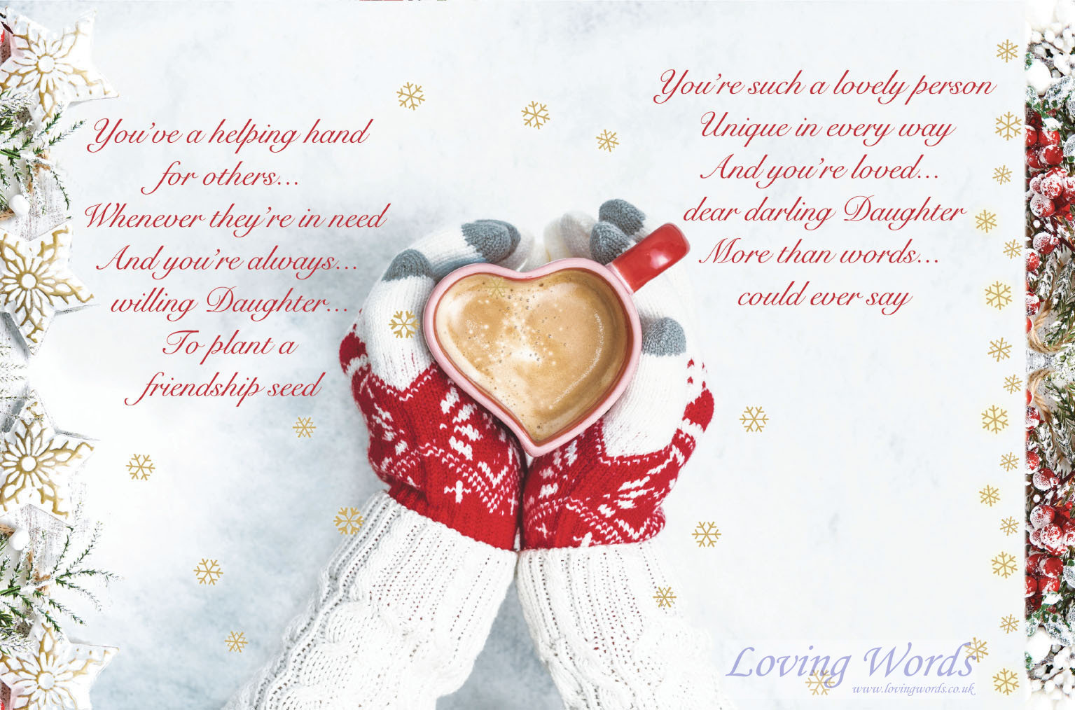 Special Daughter at Christmas | Greeting Cards by Loving Words