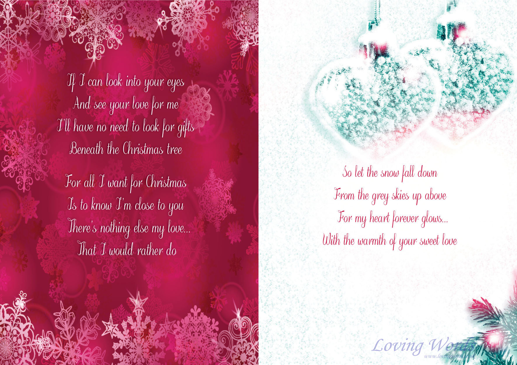 To My Wife at Christmas | Greeting Cards by Loving Words