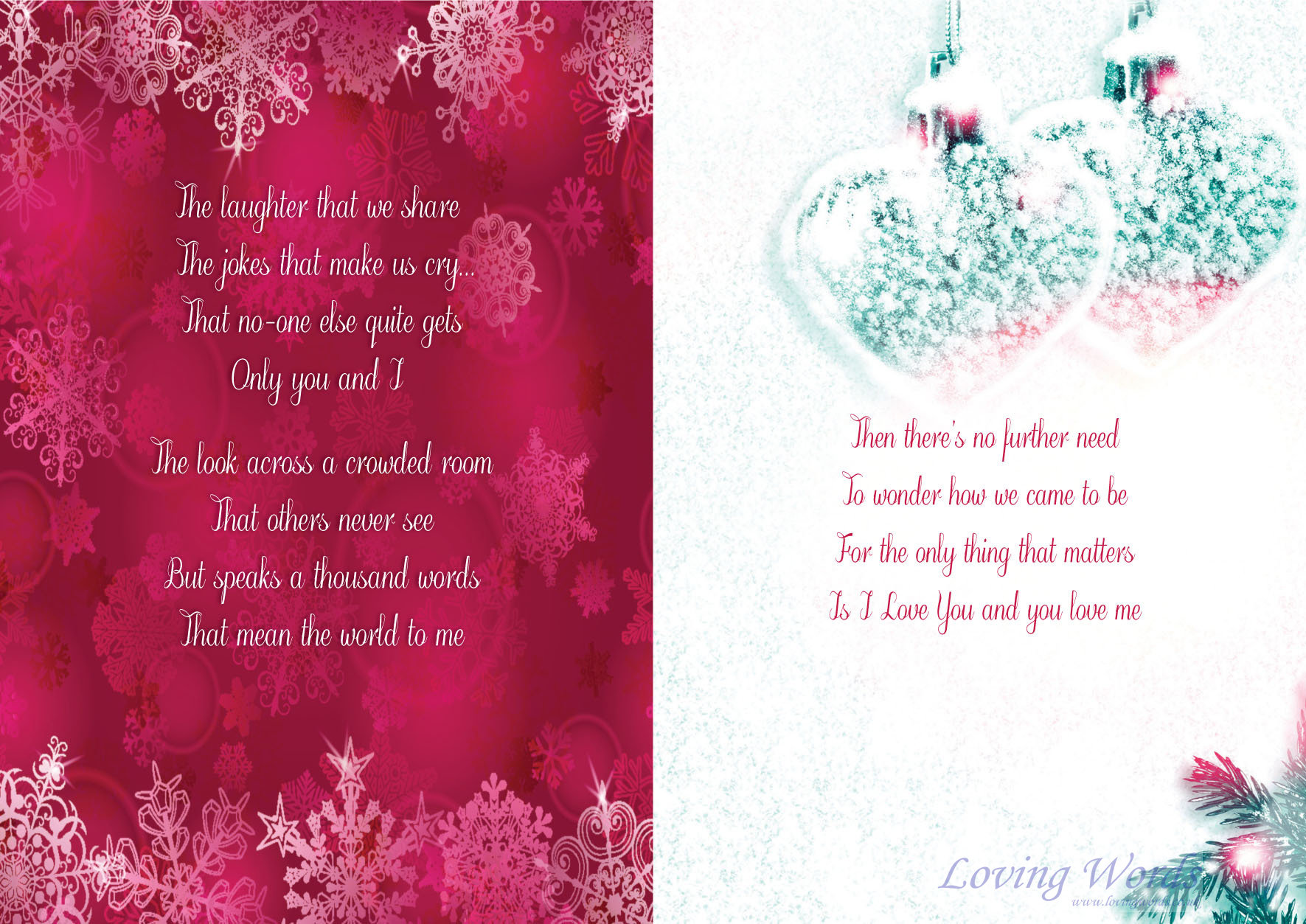 Fiancee Christmas | Greeting Cards by Loving Words