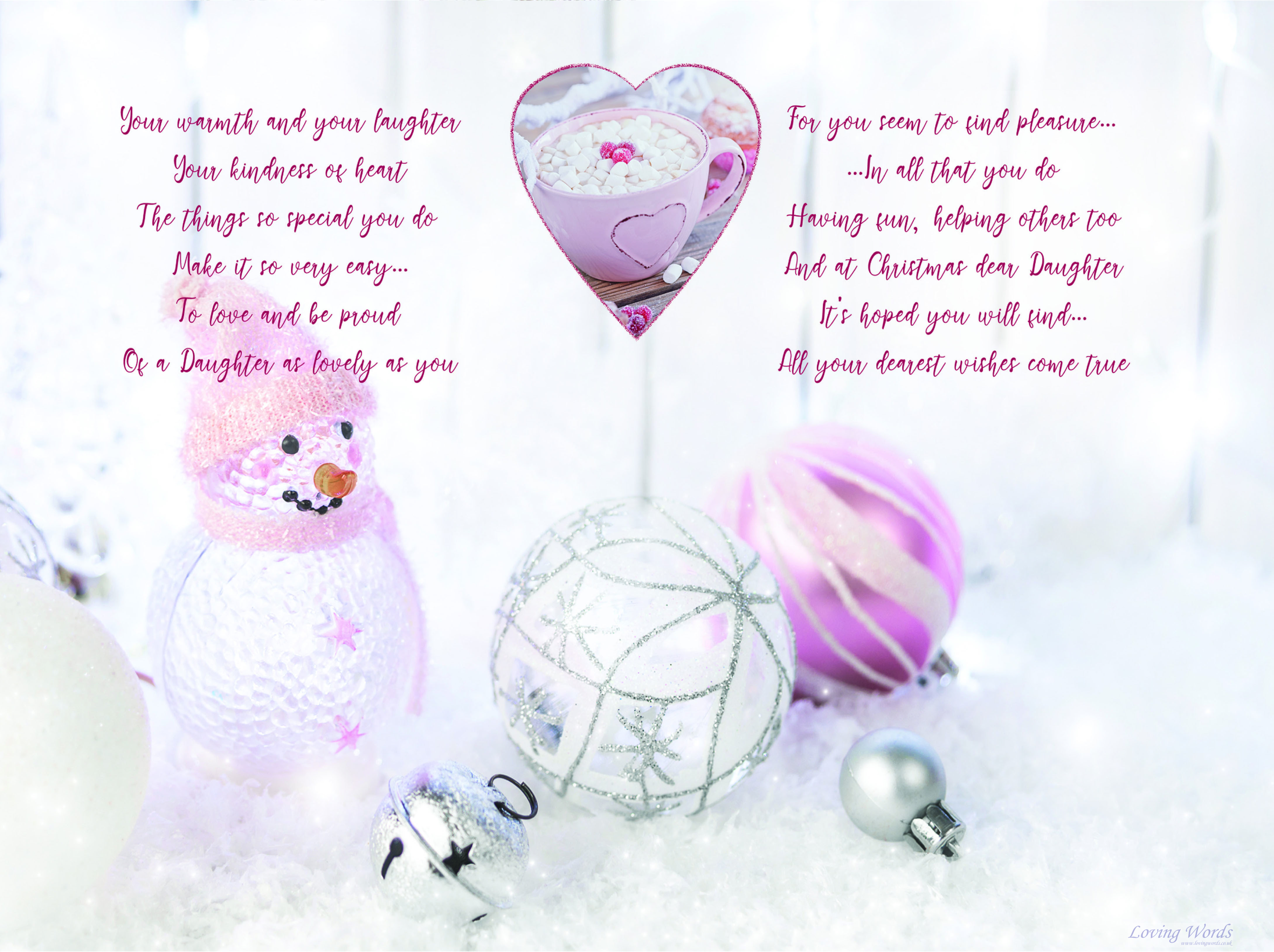 Daughter at Christmas | Greeting Cards by Loving Words