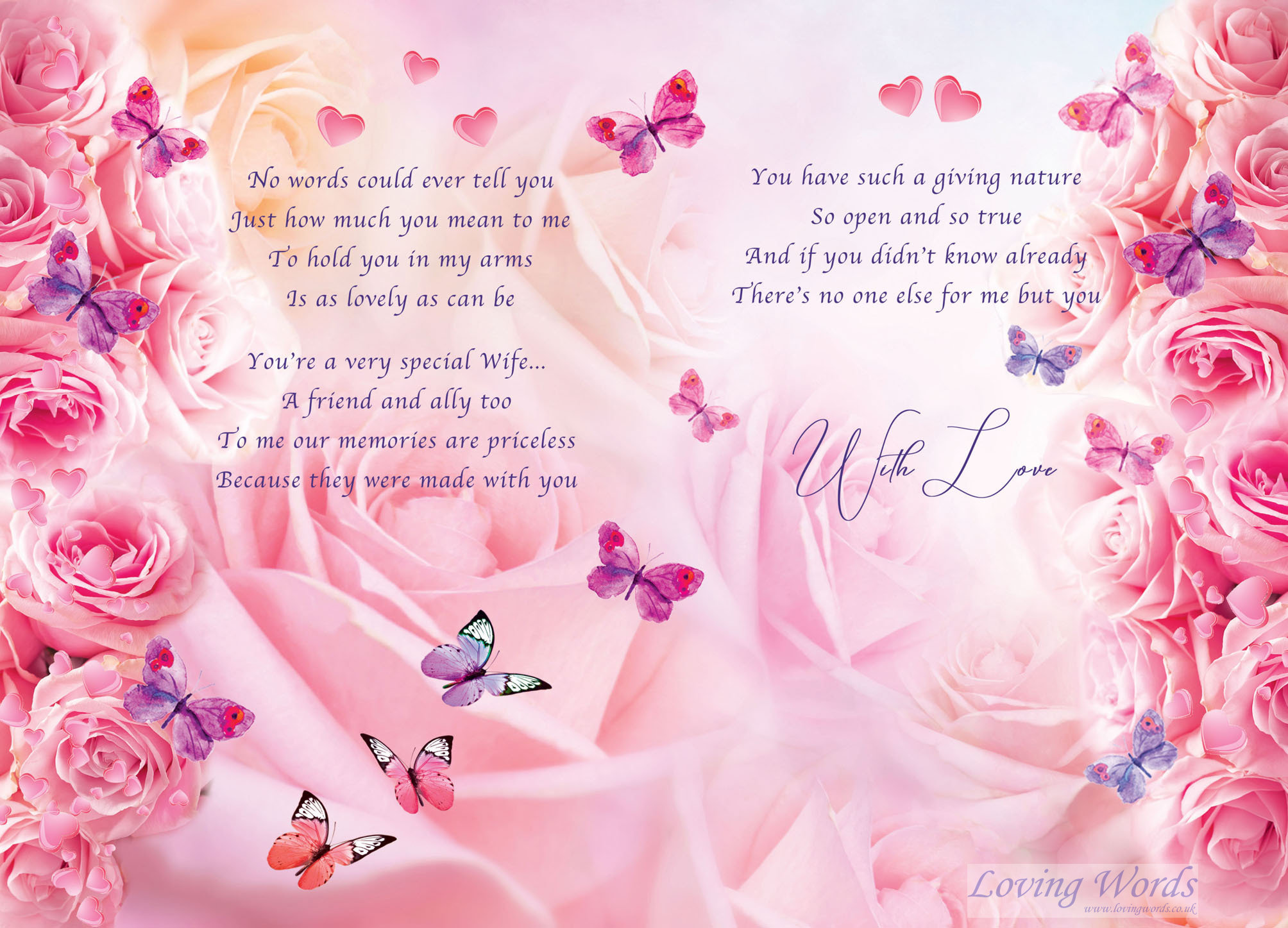 Wife- Happy Birthday my Wonderful Wife | Greeting Cards by Loving Words