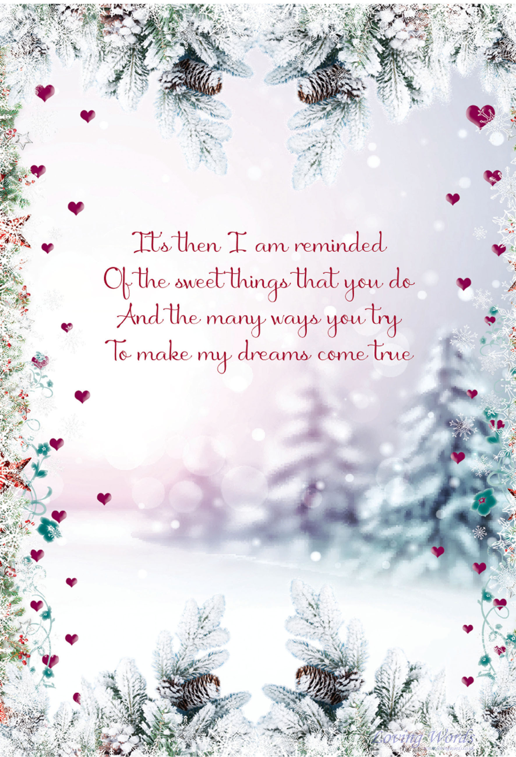 Fiancee at Christmas | Greeting Cards by Loving Words