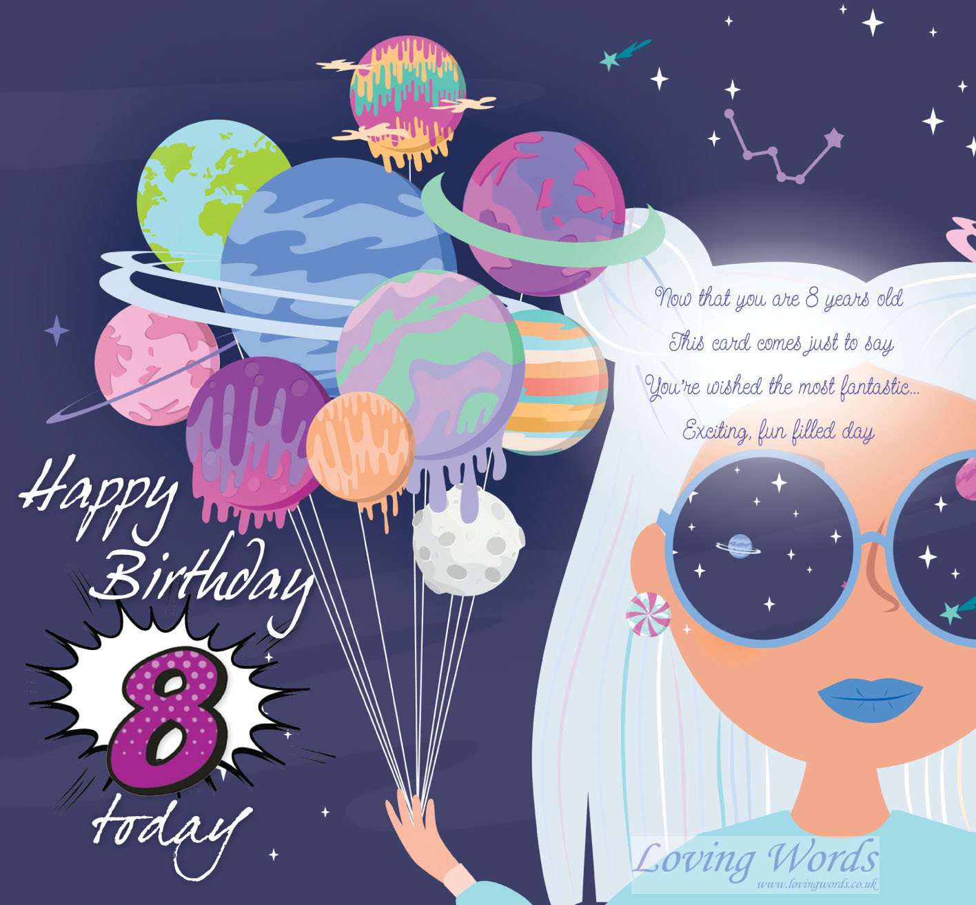 8th Birthday Card Sayings