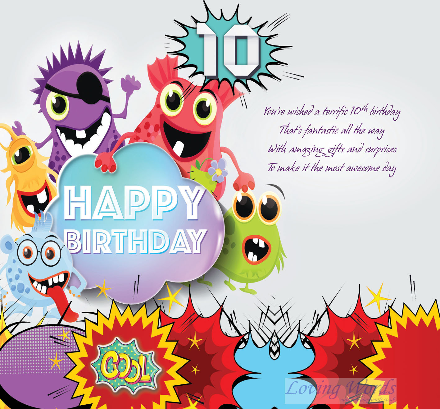 10th Birthday Boy | Greeting Cards by Loving Words