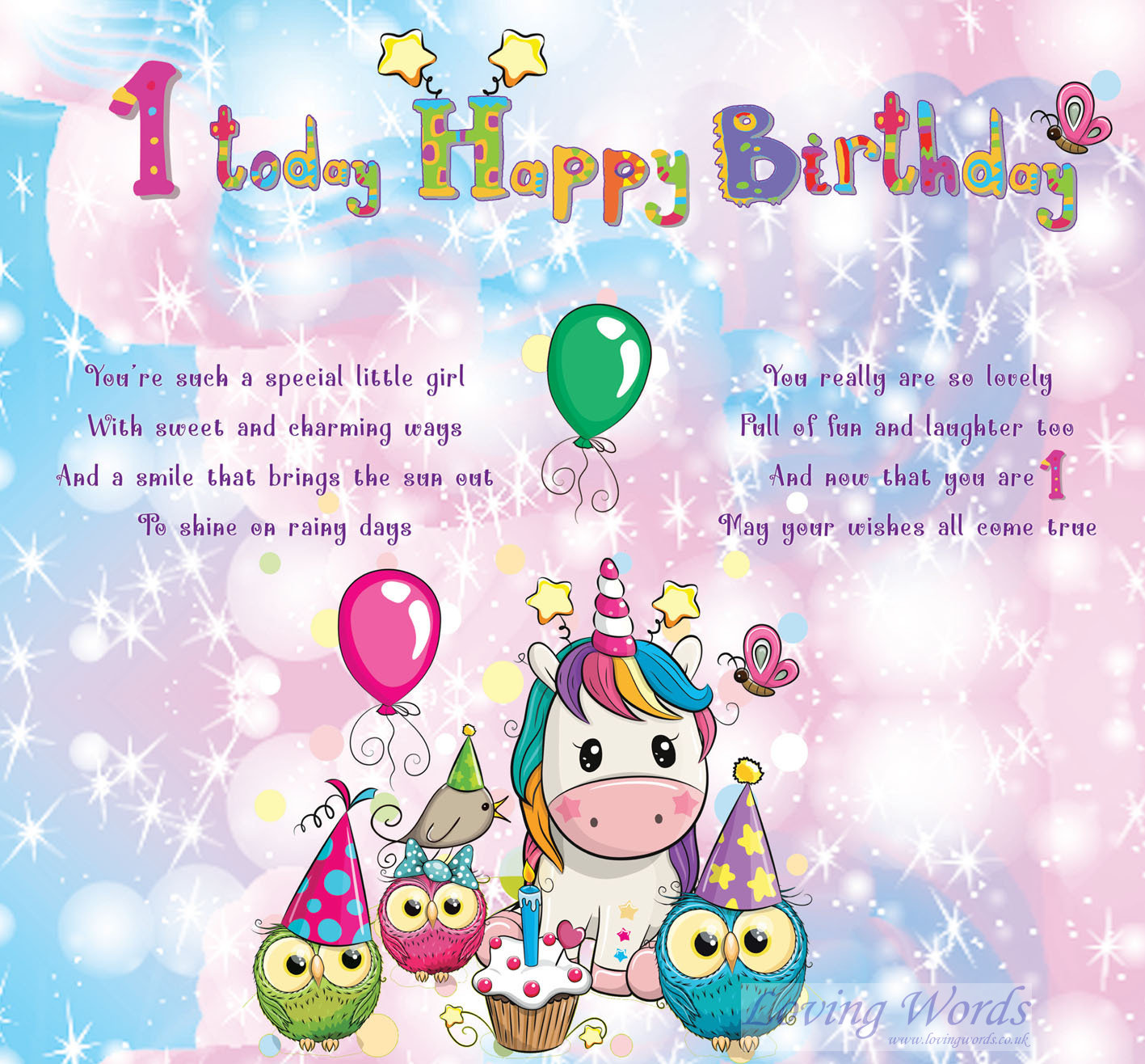 Happy Birthday Niece 1st Birthday Greeting Cards By Loving Words