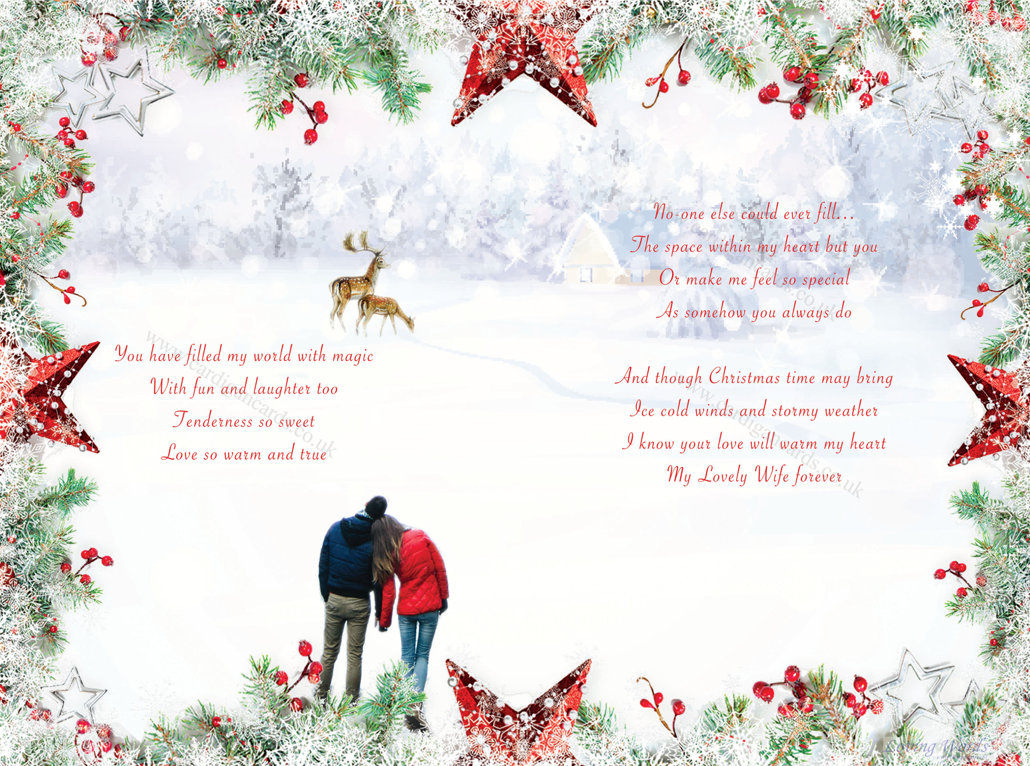 Wife at Christmas | Greeting Cards by Loving Words