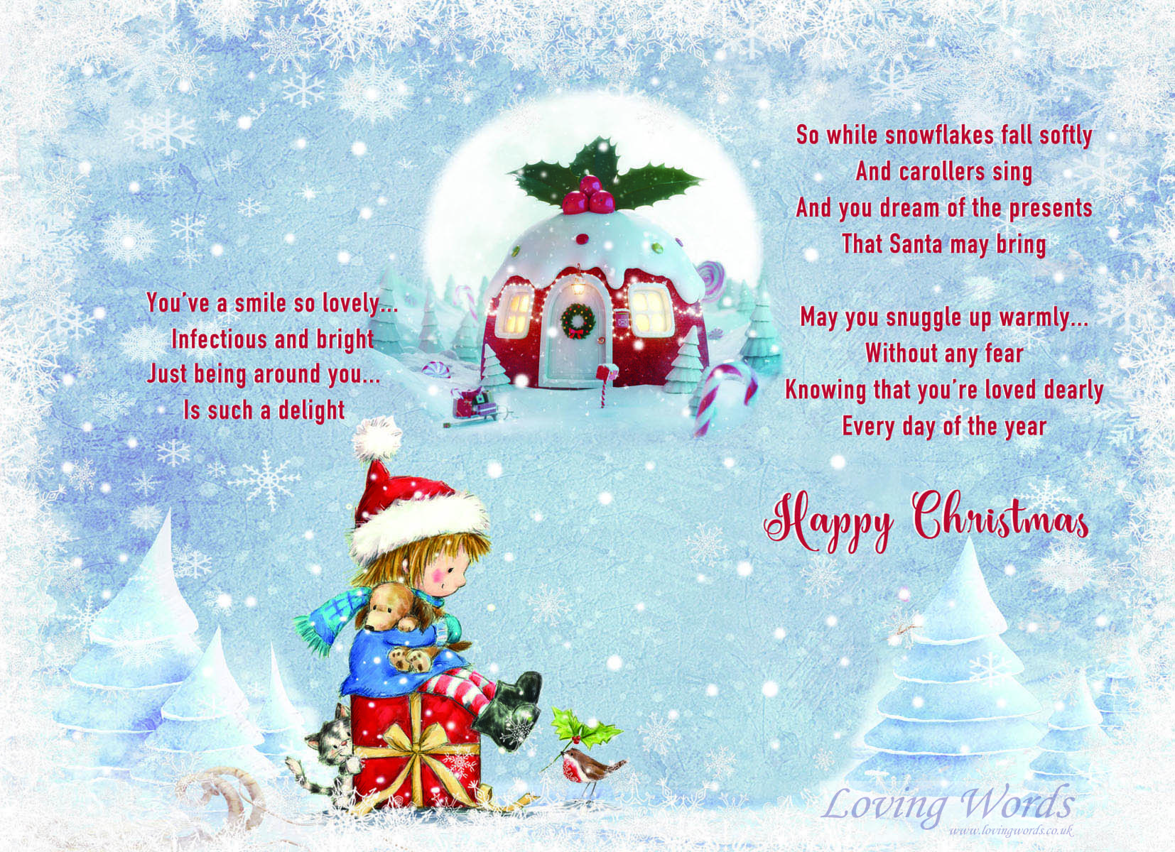 Loving Christmas wishes Granddaughter | Greeting Cards by Loving Words