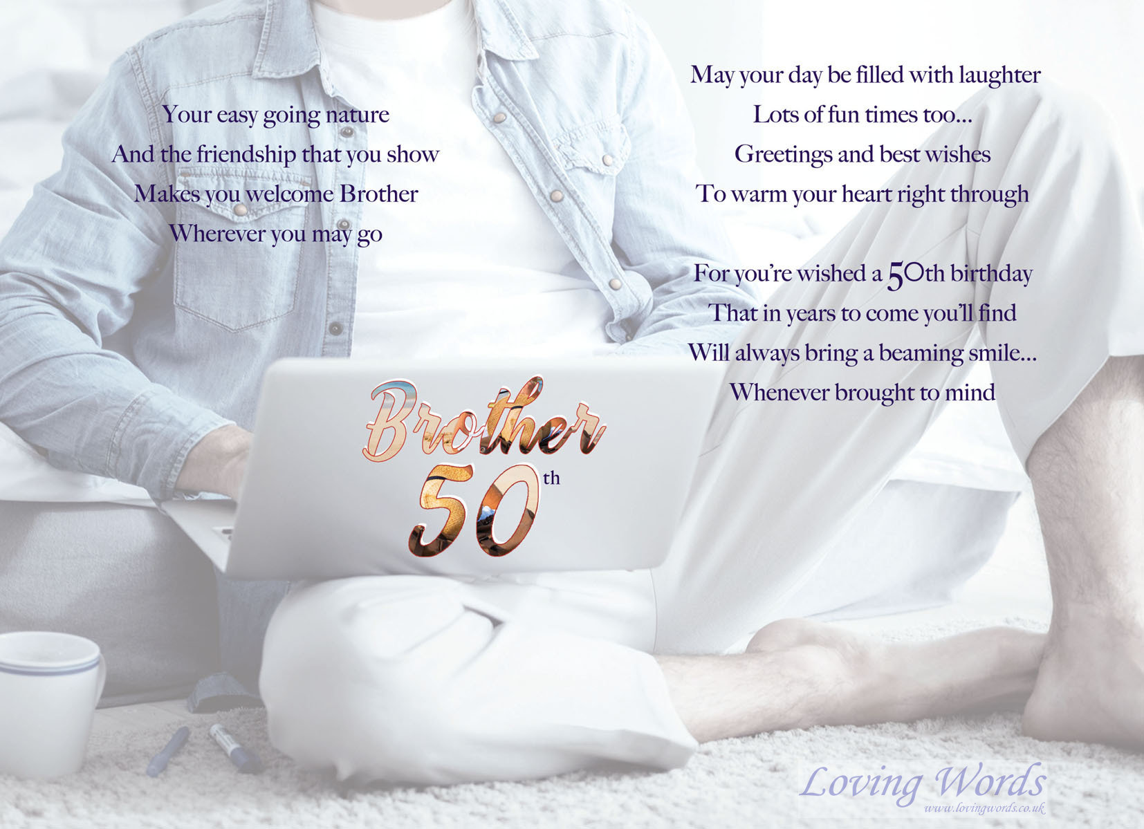 Happy 50th birthday Brother | Greeting Cards by Loving Words