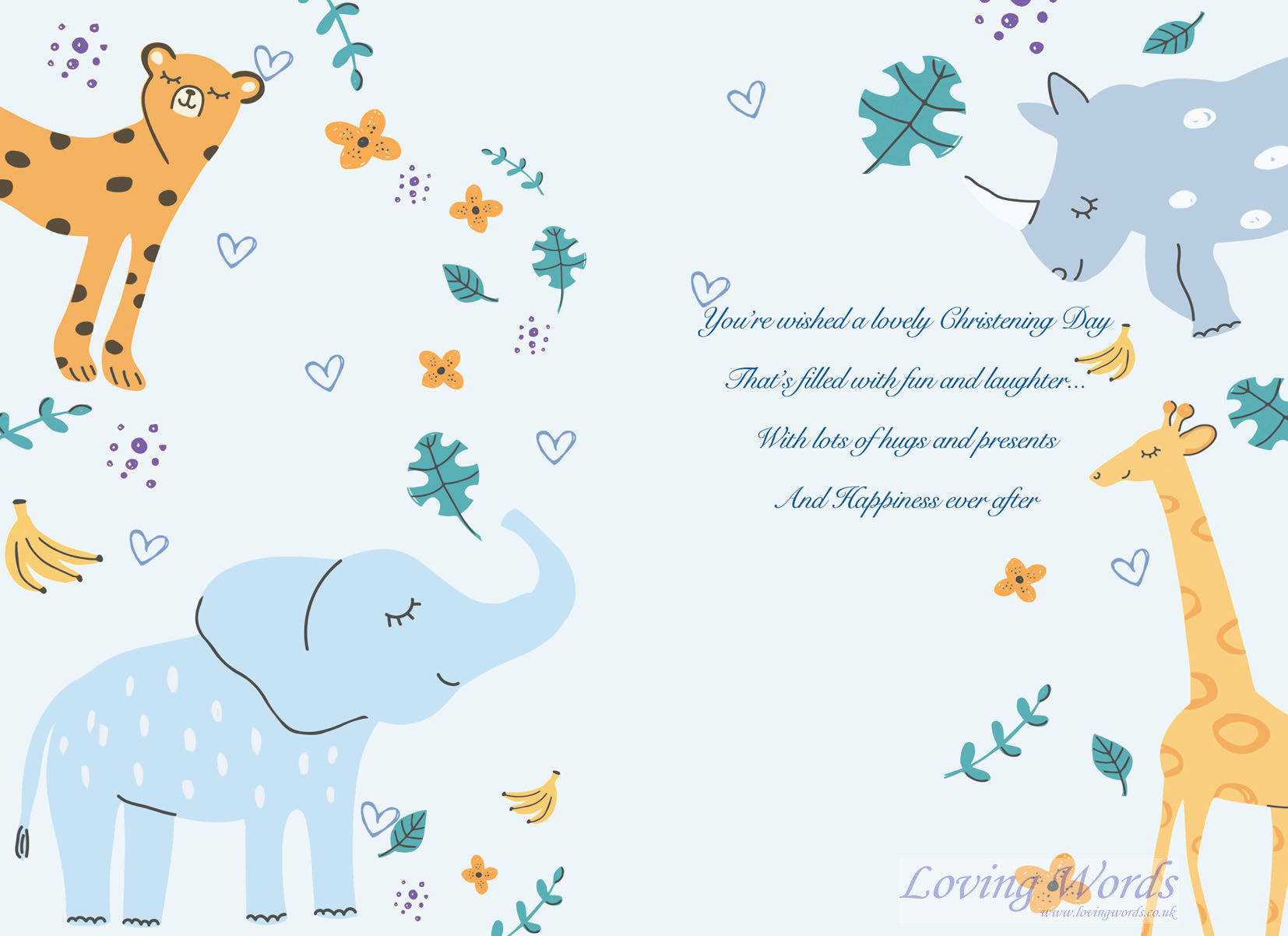 Little Boy on your Christening Day | Greeting Cards by Loving Words