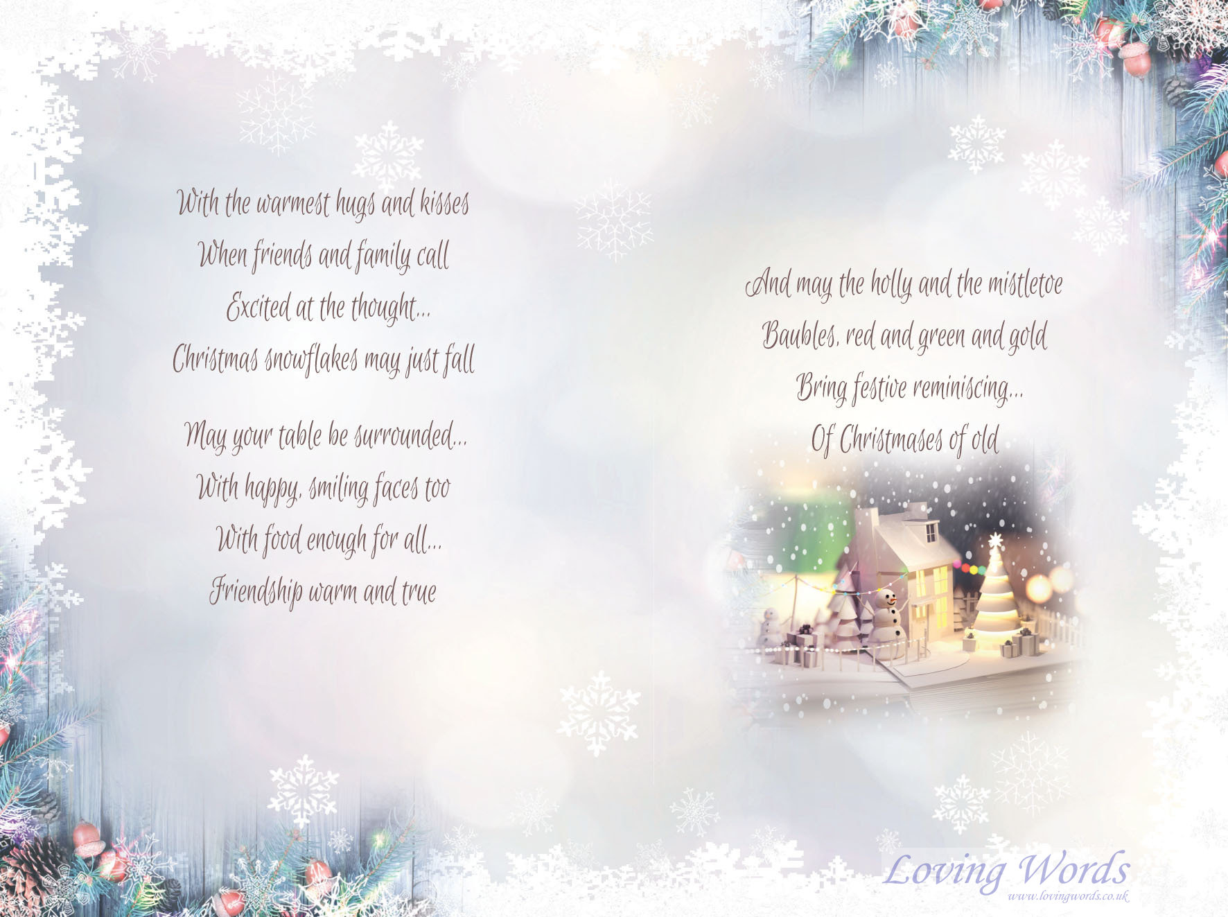 A Christmas Message for all the Family  Greeting Cards by Loving Words