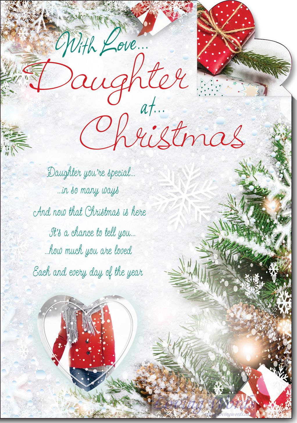 Love Daughter at Christmas | Greeting Cards by Loving Words