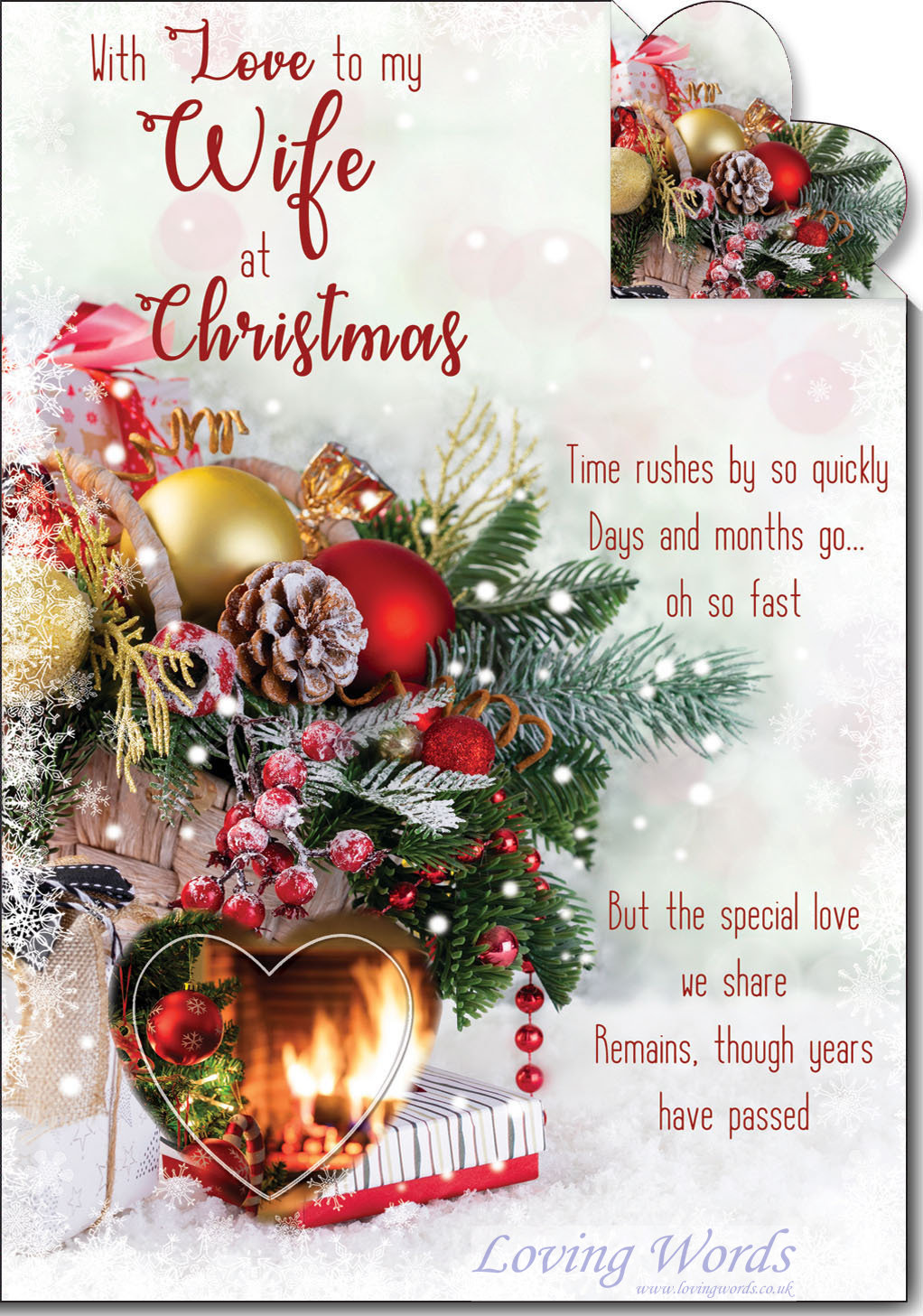 With Love to my Wife at Christmas | Greeting Cards by Loving Words