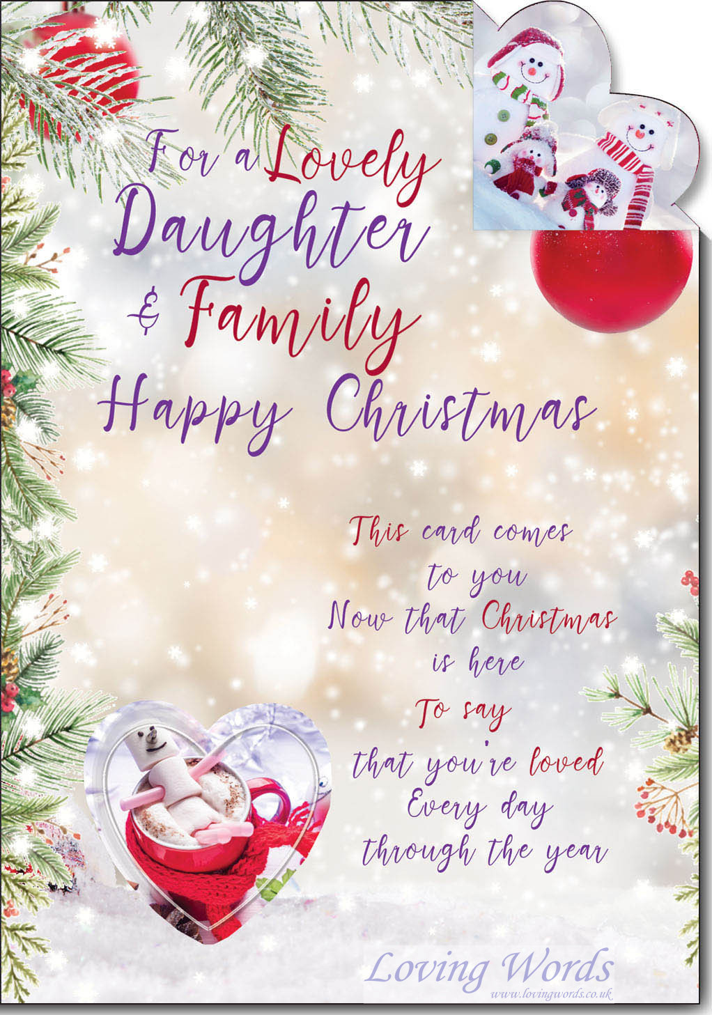 Lovely Daughter & Family | Greeting Cards by Loving Words