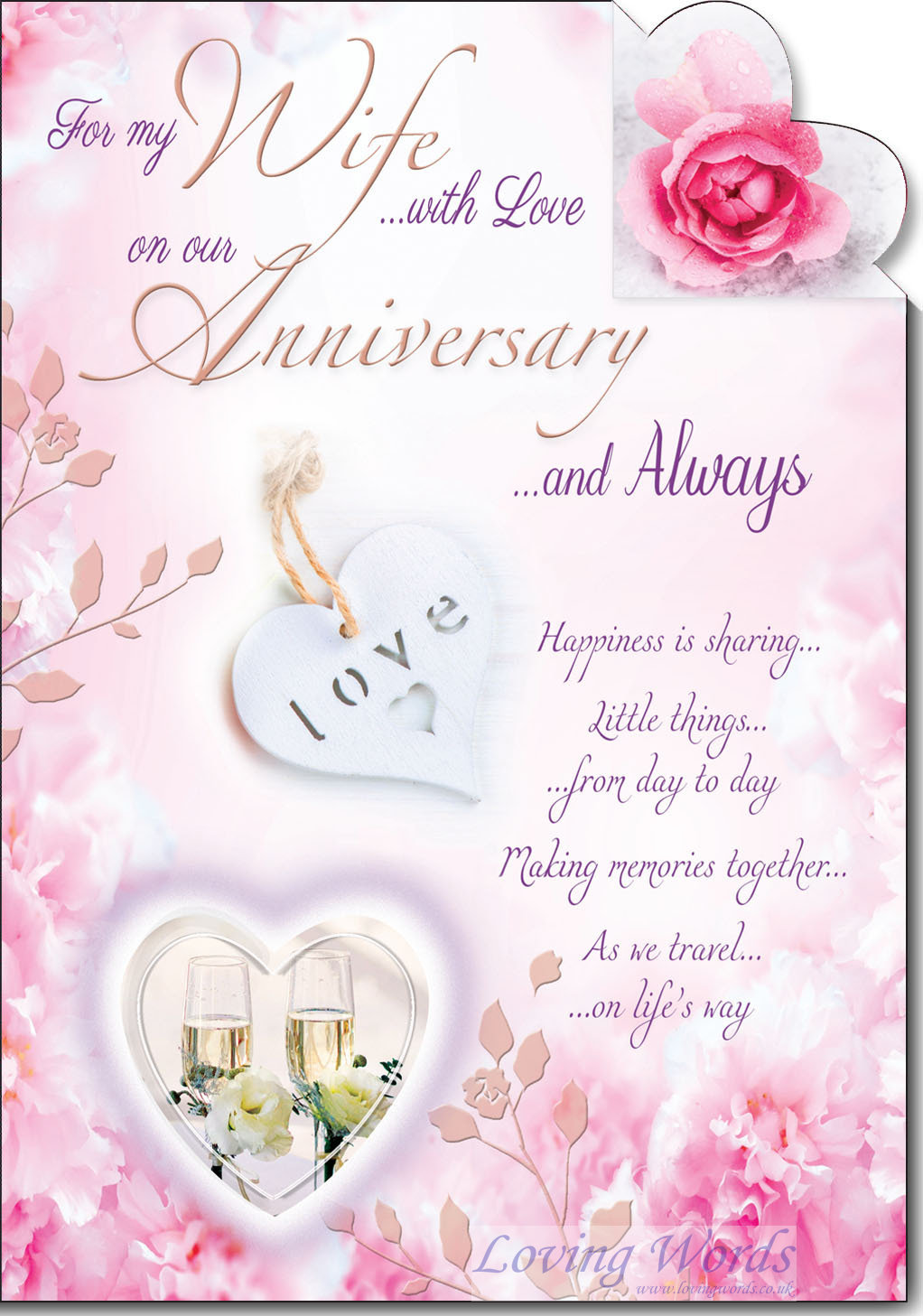 Wife with Love on our Anniversary | Greeting Cards by Loving Words