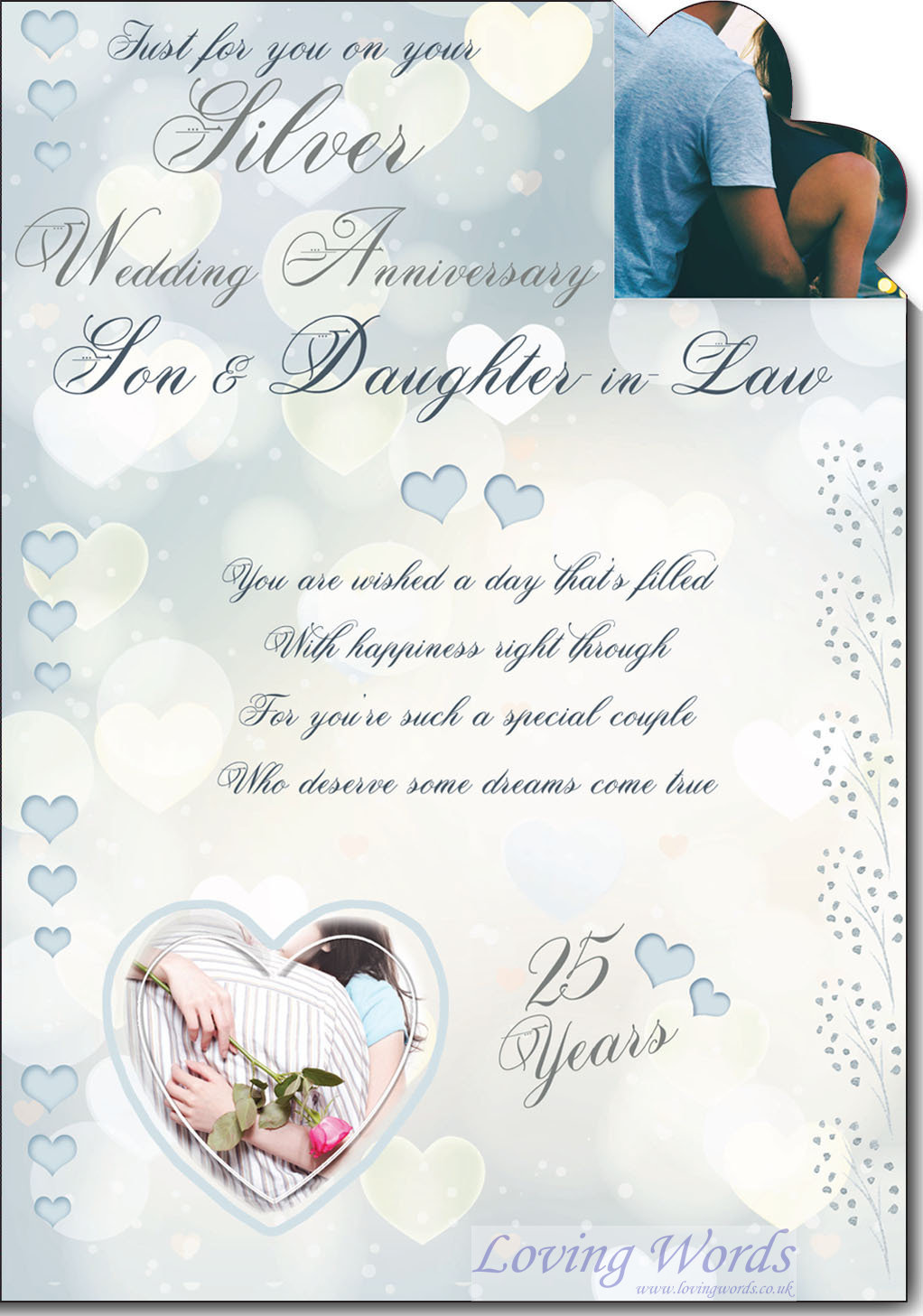Silver Son Daughter In Law Greeting Cards By Loving Words