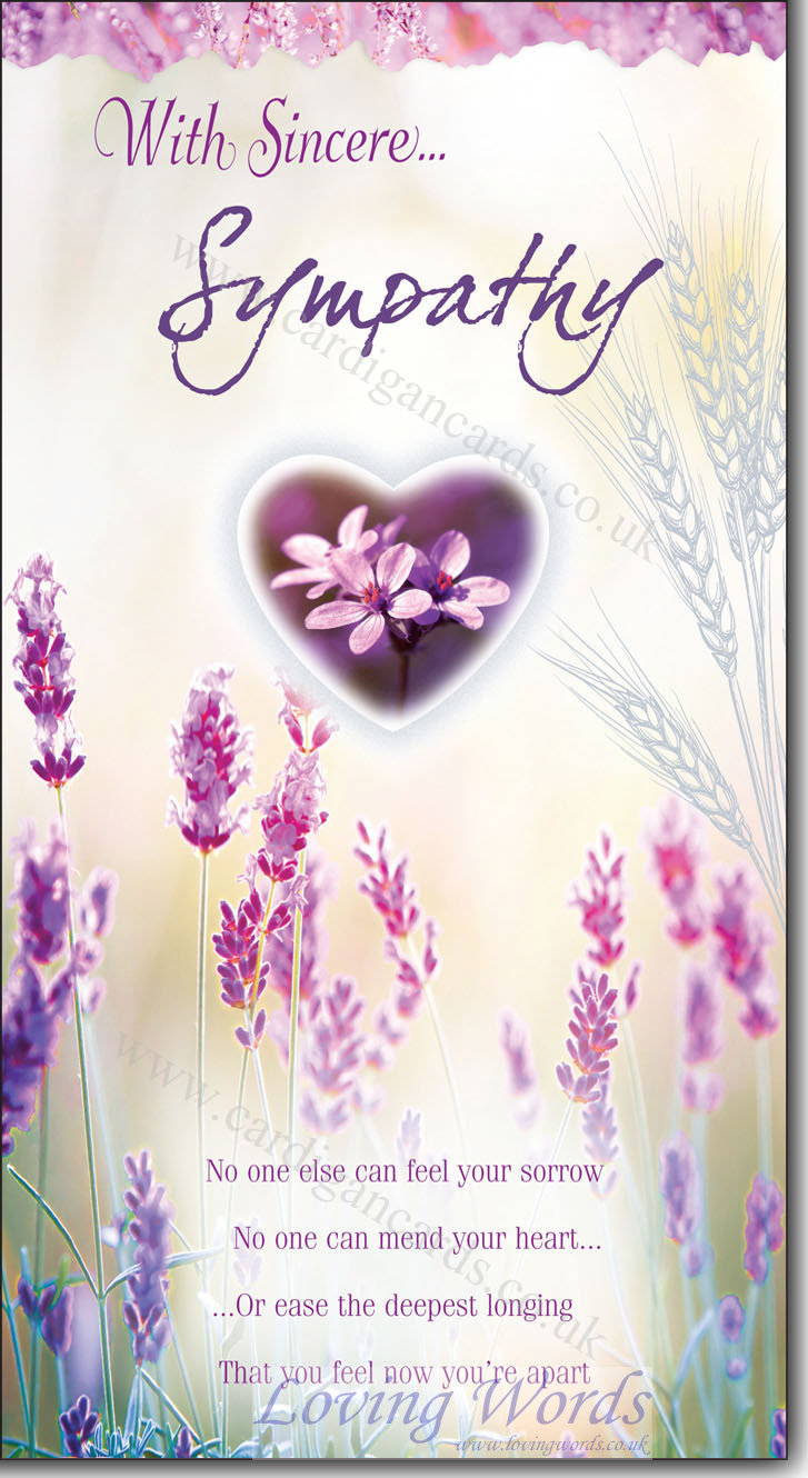 Sincere Sympathy Greeting Cards By Loving Words