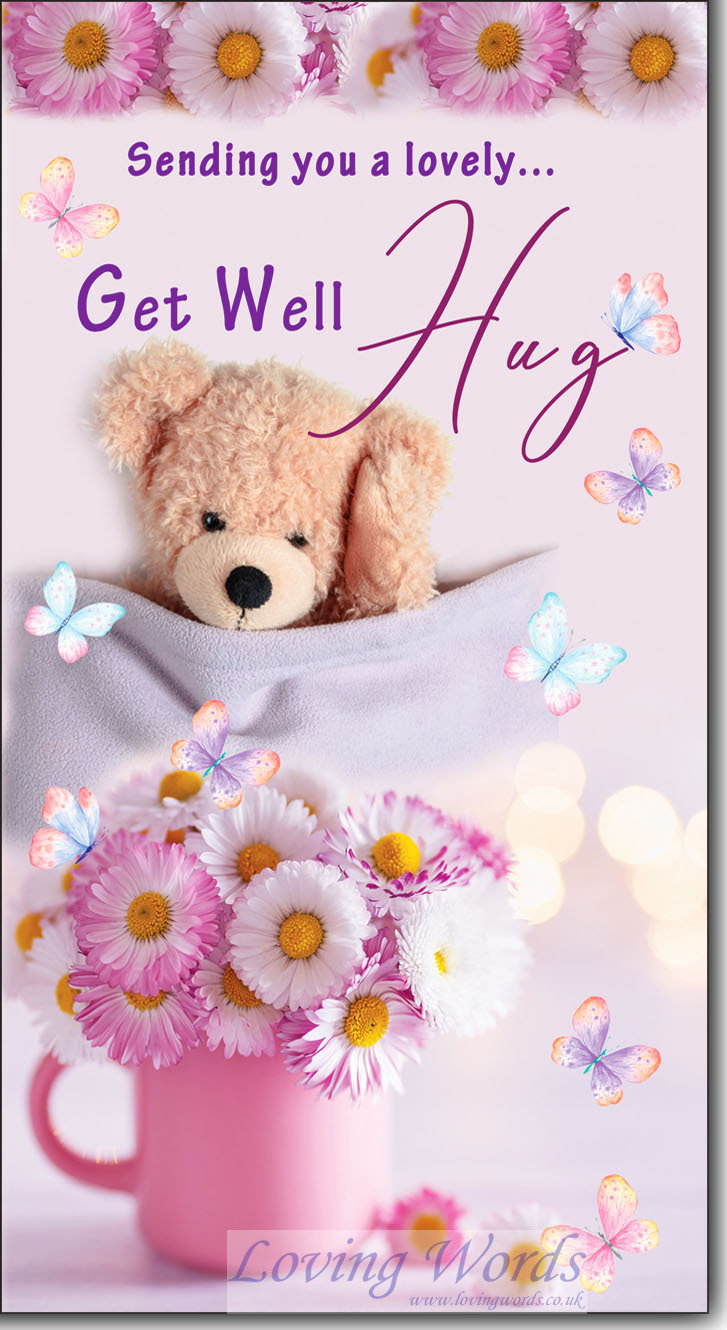 Personalised Get Well Soon Card Teddy Bear Get Well Soon Card 