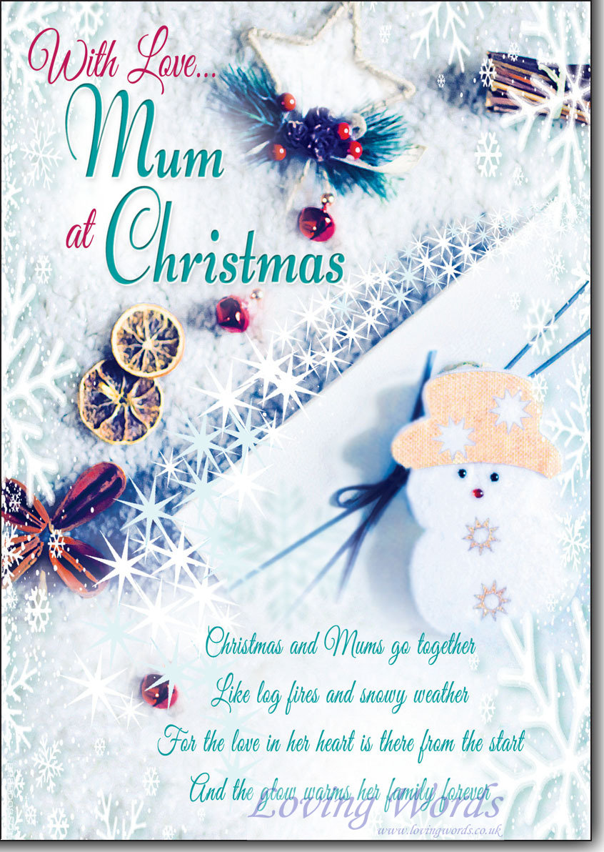 With Love Mum at Christmas | Greeting Cards by Loving Words