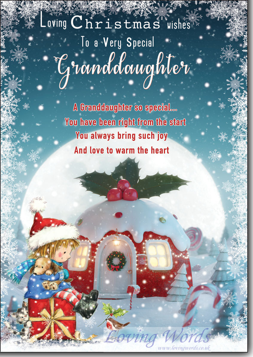 Loving Christmas wishes Granddaughter | Greeting Cards by Loving Words