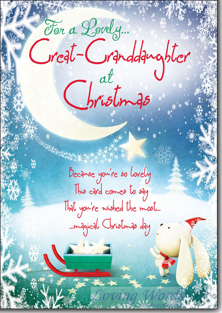 Great-Granddaughter X-Mas | Greeting Cards by Loving Words