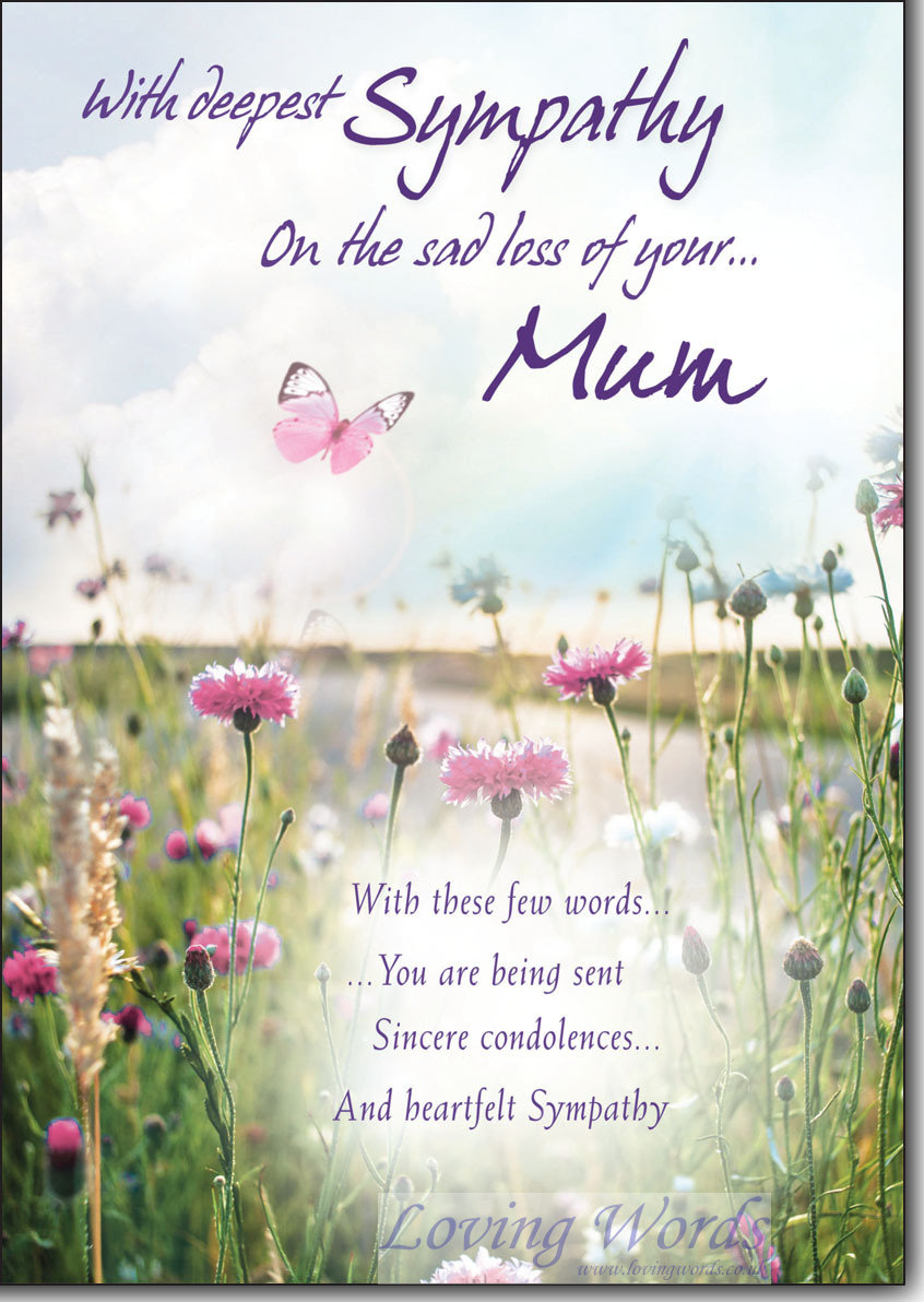 With deepest Sympathy on the sad loss of your Mum | Greeting Cards by ...