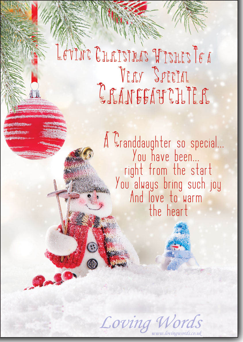 Loving Christmas wishes Special Granddaughter | Greeting Cards by Loving  Words