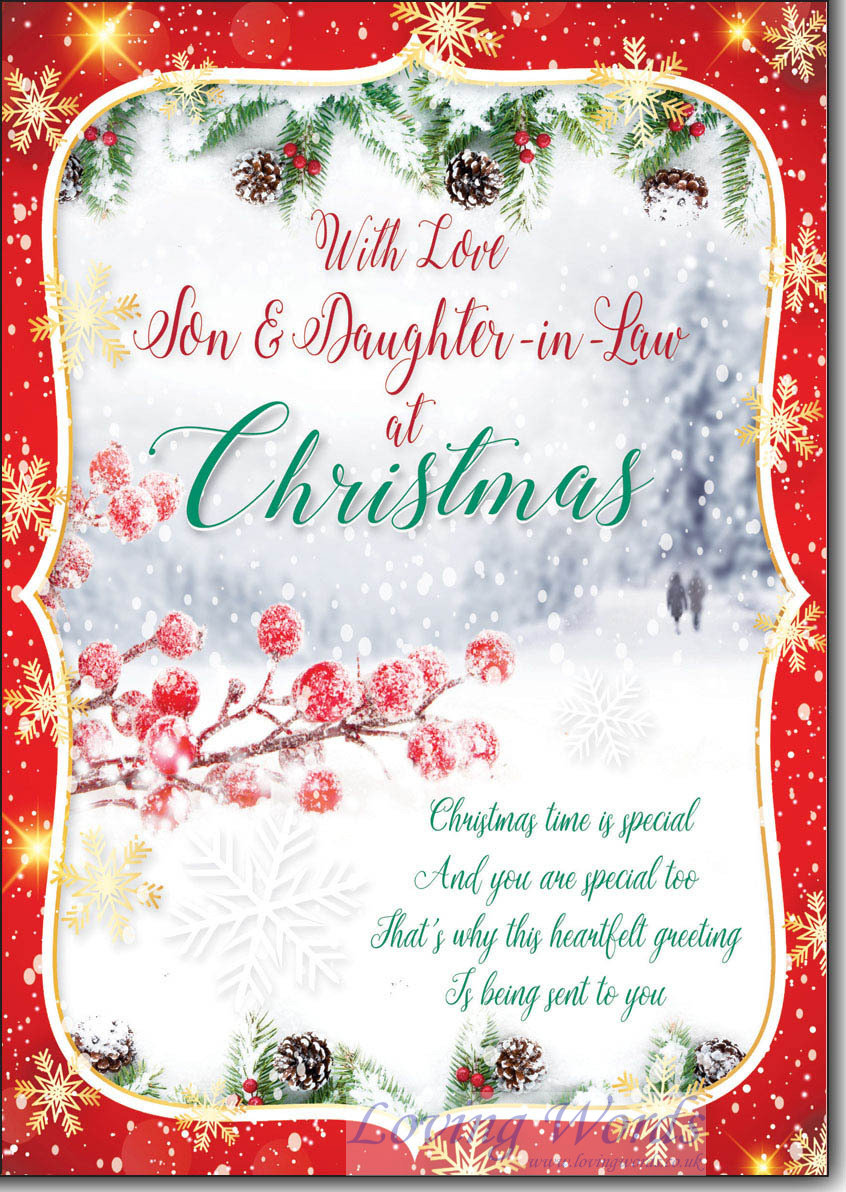 Son & Daughter in Law at Christmas | Greeting Cards by Loving Words