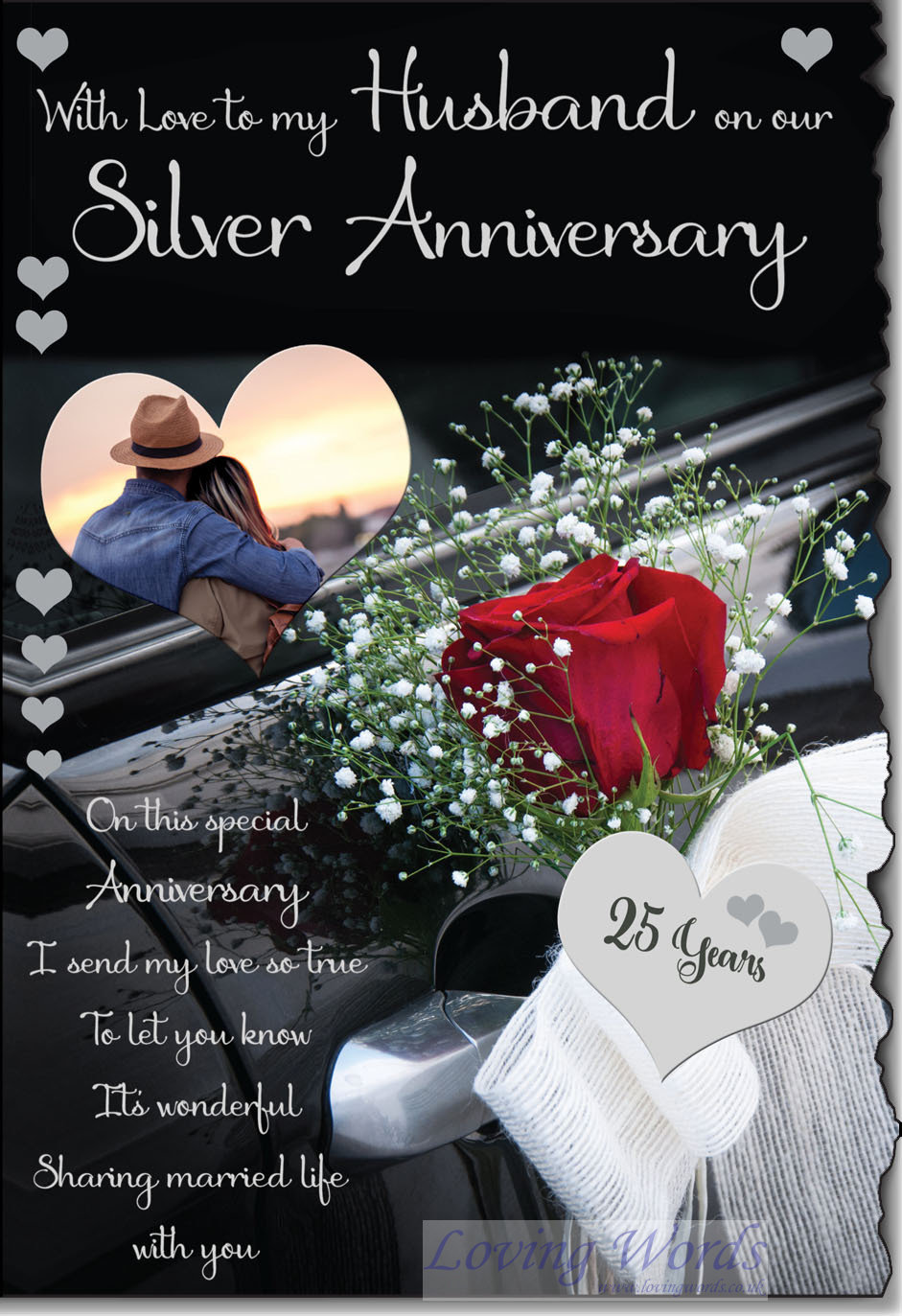 Silver Wedding Anniversary Husband 25 Years | Greeting Cards by ...