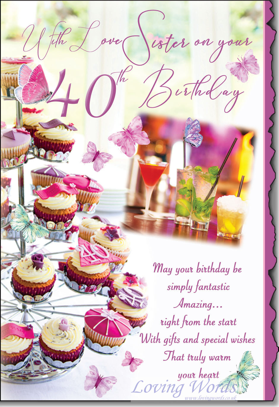 Sister 40th With Love Sister on your 40th Birthday | Greeting Cards by ...