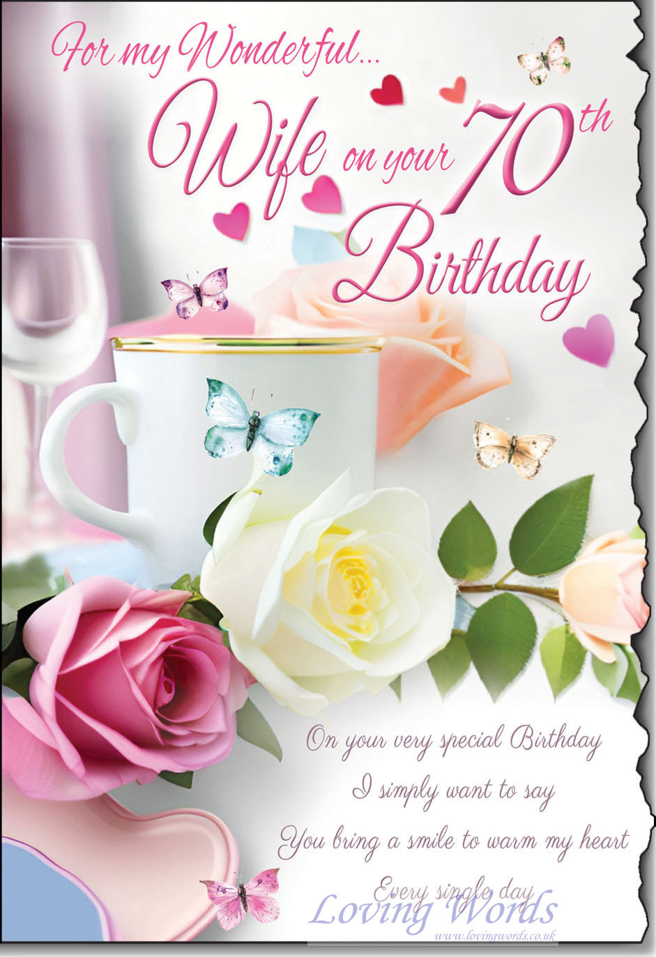 Wife 70th Birthday | Greeting Cards by Loving Words
