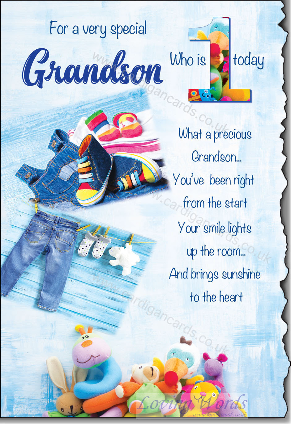 grandson 1st birthday greeting cards by loving words
