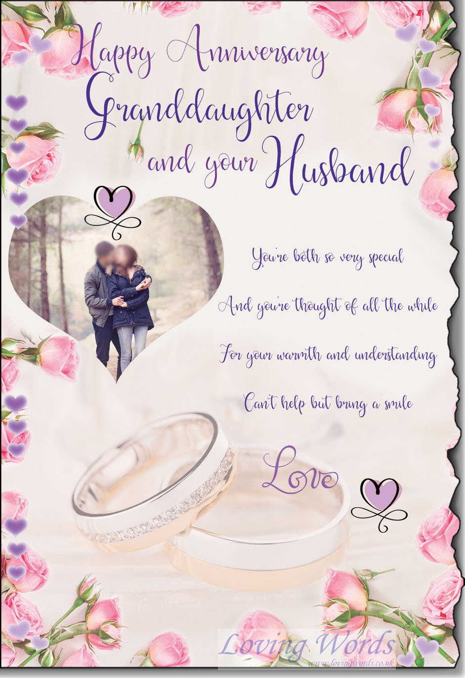 G'daughter & Husb. Anniv. | Greeting Cards by Loving Words